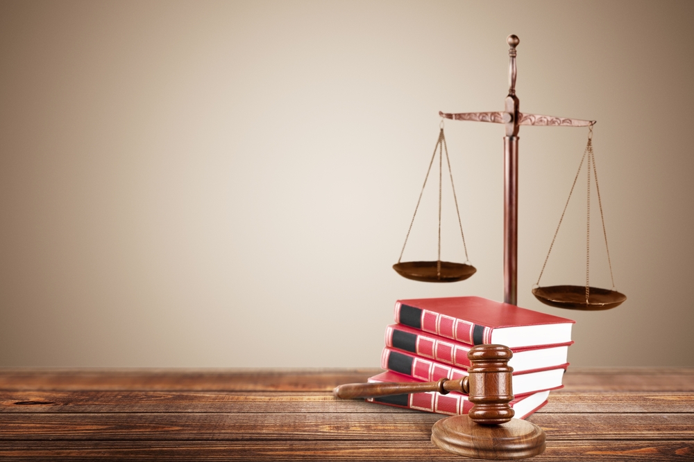 scales of justice and gavel